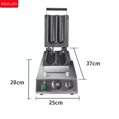 XEOLEO Digital 2PCS Mexico Chicken Rolls Maker 1500W Chicken Rolls Waffle Maker Non-Stick Chicken Wrap Toaster Grasping Pancaker