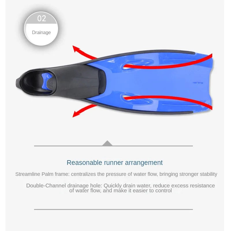 Adult Diving Equipment Long Webbed Deep Diving Outdoor Snorkeling Lightweight Frog Shoes Youth Swimming Training Frog Shoes