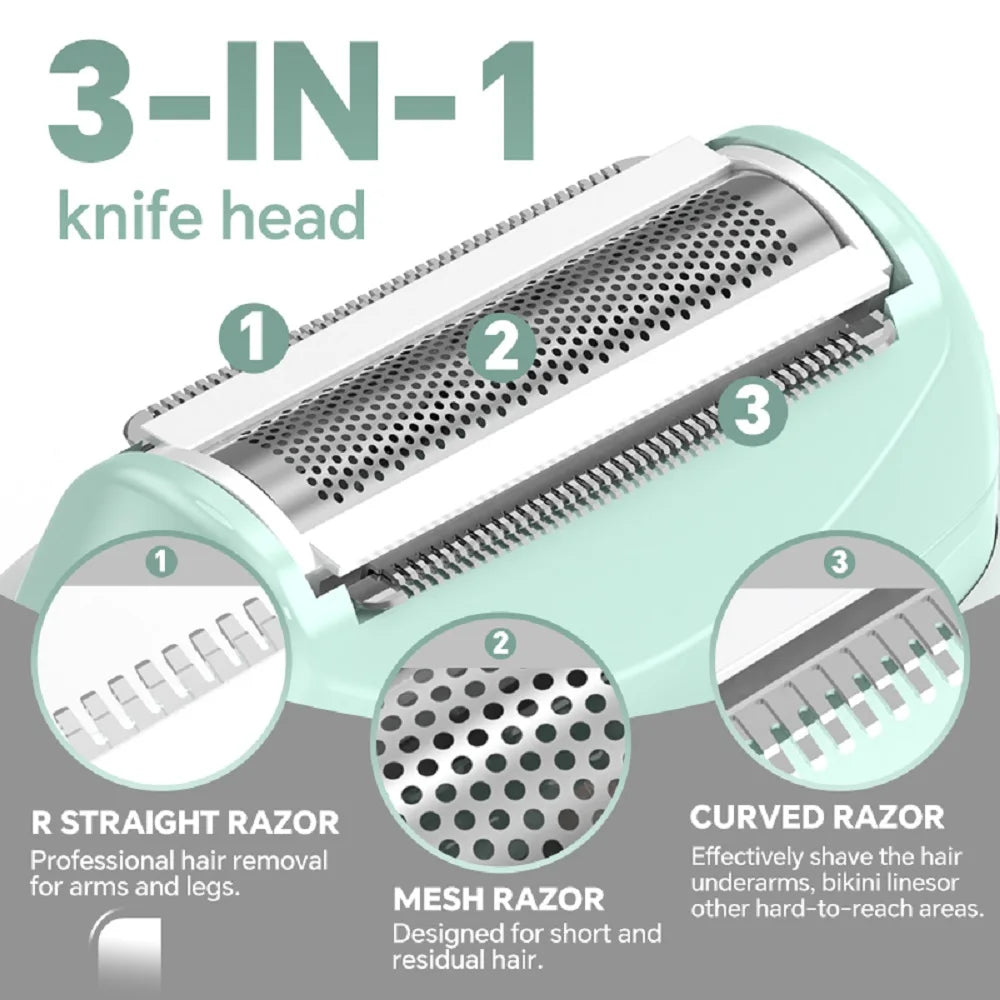 Women's Epilator Electric Hair Shaver Mini Hair Removal Trimmer Portable Body Hair Remover Razor Armpit Arm Leg Hair Epilator