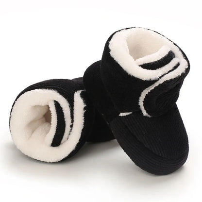 Winter Baby Cotton Shoes Thick Plush Snow Boots Soft Casual Walking Shoes for 0-18 Month Old Comfortable Toddler Footwear