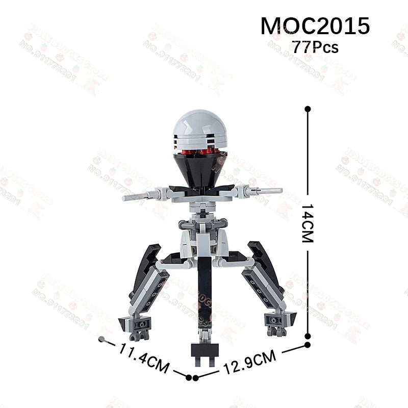 Sci-Fi Movie Series Droid Building Blocks Creative Mini Collector Turret Robot Annihilator Robot Model Bricks Toys For Kids Gift