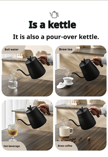 1000W Fast Electric Kettle, 1L Capacity, 304 Stainless Steel, One-Touch Boil & Dry Burn Protection
