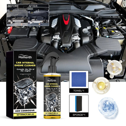 Motorcycle Engine Waterless Foam Cleaner, Heavy Duty Grease Remover, No Wipe Head, Car Engine Compartment Degreaser Tools