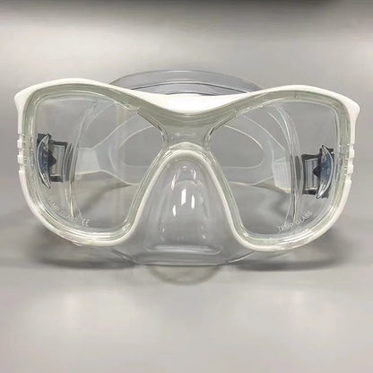 Large-Frame Diving Goggles Set: Silicone, Wide View, Tempered Glass