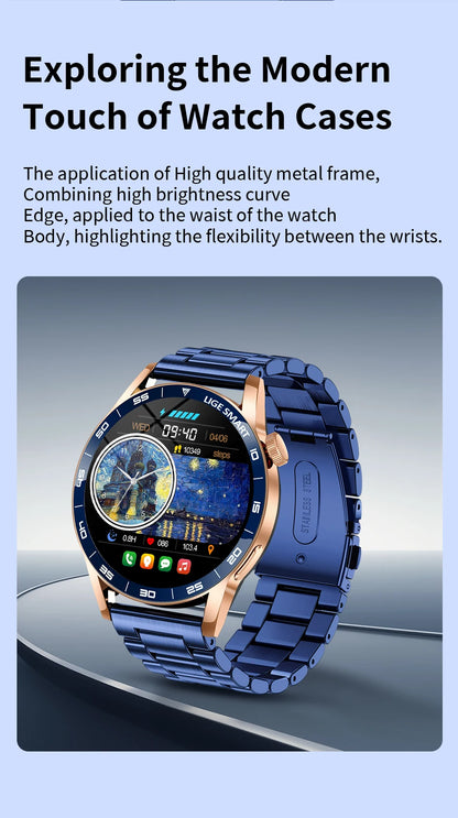 LIGE 2026 Voice Calling Smart Watch Men 1.38" HD IP68 Waterproof Sports Fitness Watches New Man Women Smartwatch For Android iOS