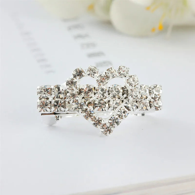 Bling Pearl Dog Collar Small and Medium Dogs Crown Hair Clips Puppy Accessories Doggy Heart and Bone Necklace Pet Supplies