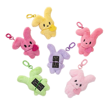 Kawaii Cartoon Rabbit Cute Plush Toys Doll Keychain Creative Backpack Pendant Decoration Kids Children Girls Boys Gifts
