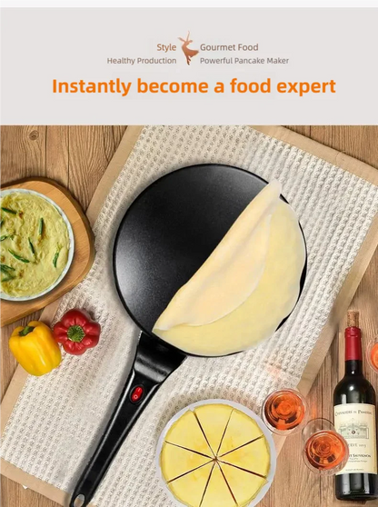 Electric Crepe Maker Cake Maker Machine Breakfast Pizza Baker Pancake Baking Pan Non-Stick Pan Chinese Spring Roll Cooking Pan