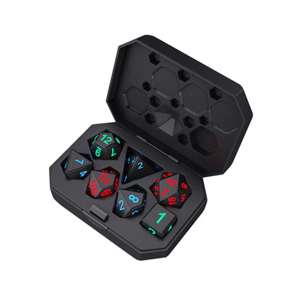 7Pcs/set  Electronic Luminous LED DND Dice Set Multiple Sided Dice for Adults Board Game Party Entertainment Toys