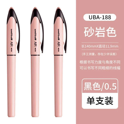 Uni Ball Air Micro Gel Rollerball Pen UBA-188 0.5/0.7MM Japanese Stationery Black Technology Straight Liquid Free Control Ink