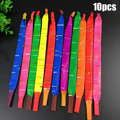 10/20pcs Mixed Color Long Latex Rocket Balloon Flying Squeaking Birthday Party Decoration Classic Toys