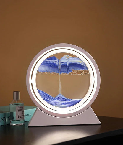 Sandscape Kinetic Sand Art Picture Quicksand Table Lamp Dynamic Liquid Hourglass Moving Sand Painting Flowing Sand Home Decor