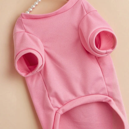 Breathable Dog T-shirt Solid Comfortable Thin Vest For Dogs Cute Summer Pet Clothes Dog Vest Tops Pet Supplies