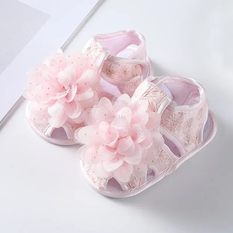 New Children Summer Clogs 0-18M Flower Newborn Infant Baby Girl Princess Bowknot Sandals Toddler Soft Crib Walkers Casual Shoes