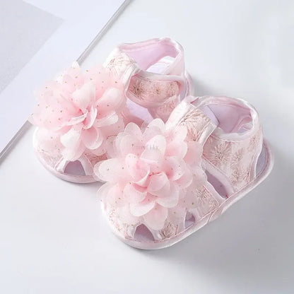 New Children Summer Clogs 0-18M Flower Newborn Infant Baby Girl Princess Bowknot Sandals Toddler Soft Crib Walkers Casual Shoes