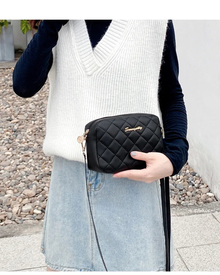 Tassel Small Messenger Bag For Women 2023 Trend Lingge Embroidery Camera Female Shoulder Bag Fashion Chain Ladies Crossbody Bags
