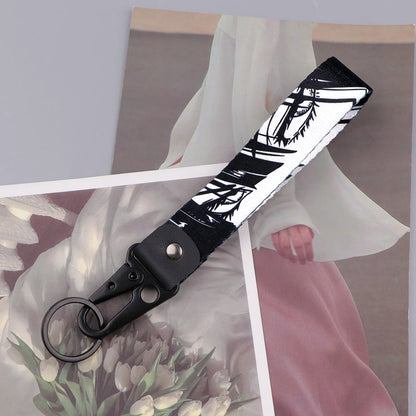 Anime Dragon Keychain For Car Motorcycle Cool Short Lanyard Wrist Strap Key Holder Cosplay Accessories Toys Gifts