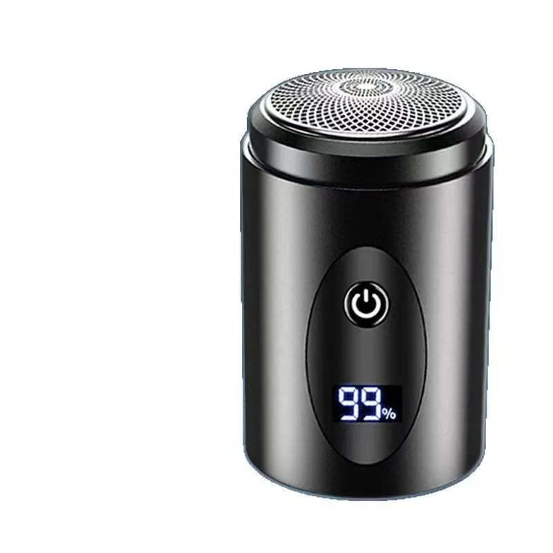 211-Portable Travel & Home Washable Electric Razor - USB Mini Men's Shaver with Alloy Body & Digital Display