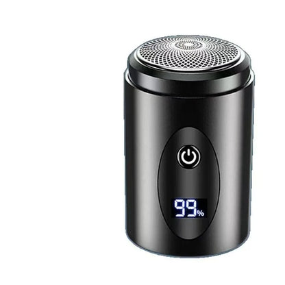 211-Portable Travel & Home Washable Electric Razor - USB Mini Men's Shaver with Alloy Body & Digital Display