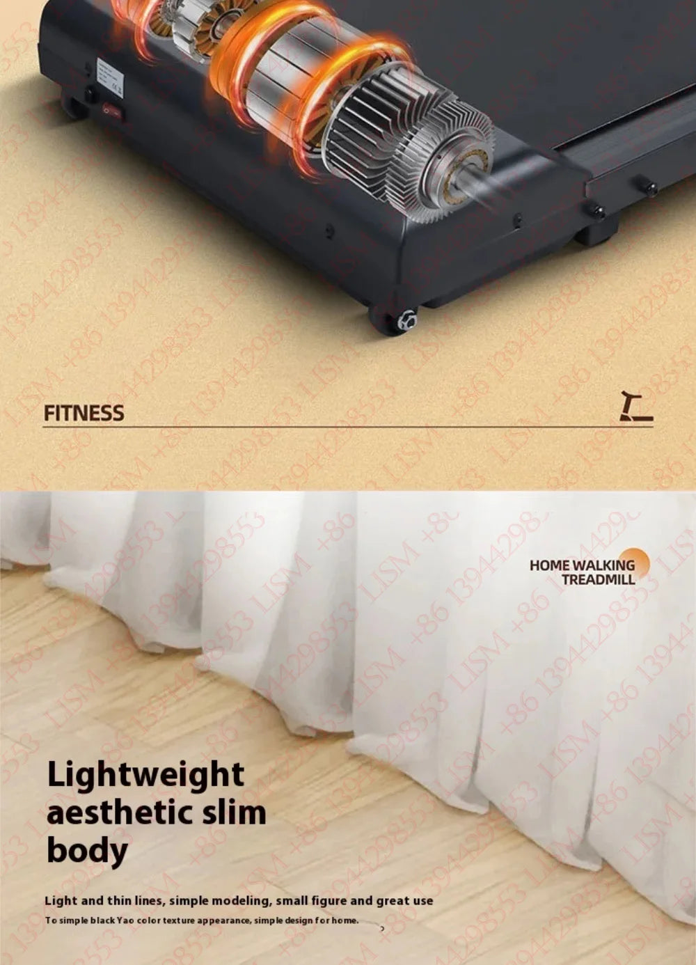 Household Flat Treadmill Indoor Mini Folding Silent Electric Shock-absorbed Flat Treadmill Simple Walking Pad Fitness Equipment