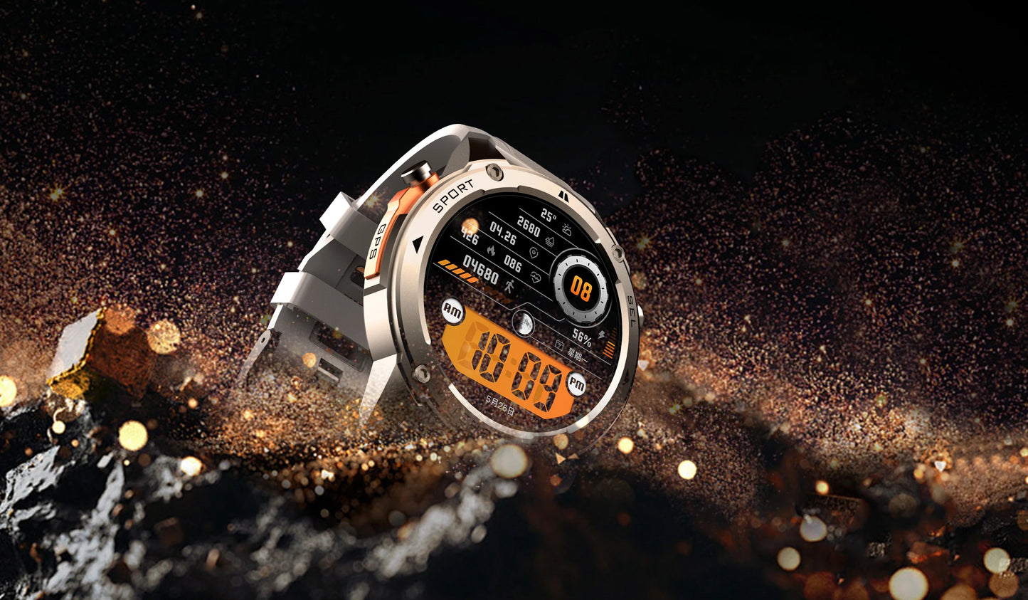 LIGE New GPS Tracker Smart Watch Men 466*466 AMOLED Screen Men Watches 50M Waterproof Outdoor Compass 500mAh Battery Smartwatch