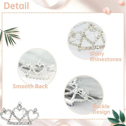 Bling Pearl Dog Collar Small and Medium Dogs Crown Hair Clips Puppy Accessories Doggy Heart and Bone Necklace Pet Supplies