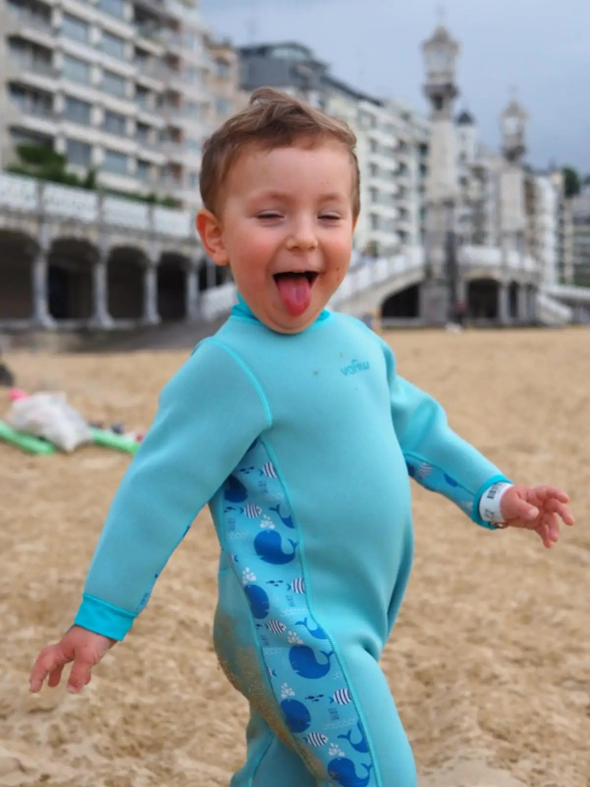 Boys Girls Toddlers 2mm Neoprene Wetsuit Back Zipper Infants Wet Suits Full Swimsuit Warm One Piece Bathing Swimming Suit