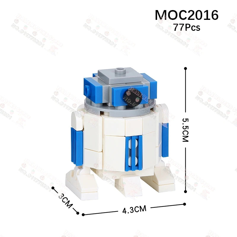 Sci-Fi Movie Series Droid Building Blocks Creative Mini Collector Turret Robot Annihilator Robot Model Bricks Toys For Kids Gift