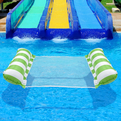 1pc Inflatable  Multi-Purpose Striped Floating Bed , Portable Water Lounge Raft for Swimming Pool Beach, Summer Relaxation