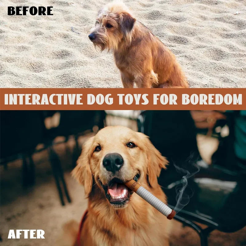 Dog Toy Funny Interactive Plush Dog Toys Creatives Cigarette Design Giggling Chewing Toys for Dog The Perfect Pet Gift for Plays