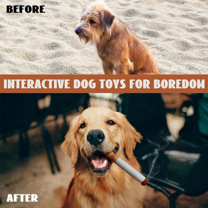 Dog Toy Funny Interactive Plush Dog Toys Creatives Cigarette Design Giggling Chewing Toys for Dog The Perfect Pet Gift for Plays