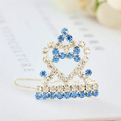 Bling Pearl Dog Collar Small and Medium Dogs Crown Hair Clips Puppy Accessories Doggy Heart and Bone Necklace Pet Supplies