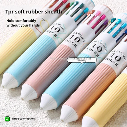 Languo 120 Color Ballpoint Pen 0.8mm Cartoon Soft Grip Press Multicolor Writing Pen for Drawing Overlay School Office Supplies