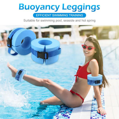 2pcs Swimming Weights Aquatic Cuffs Water Aerobics Float Ring Fitness Exercise Set Workout Ankles Arms Belts Pool Accessories