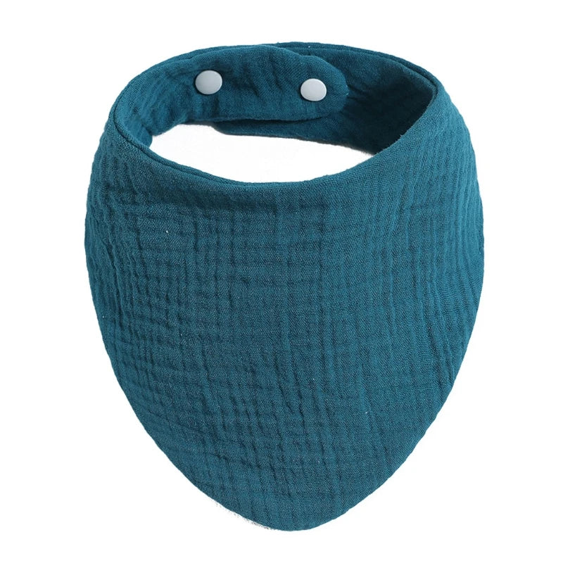 Baby Bibs Organic Cotton Muslin Scarf Burp with for Triangle Gauze Water Absorb Bandana for Boys Girls