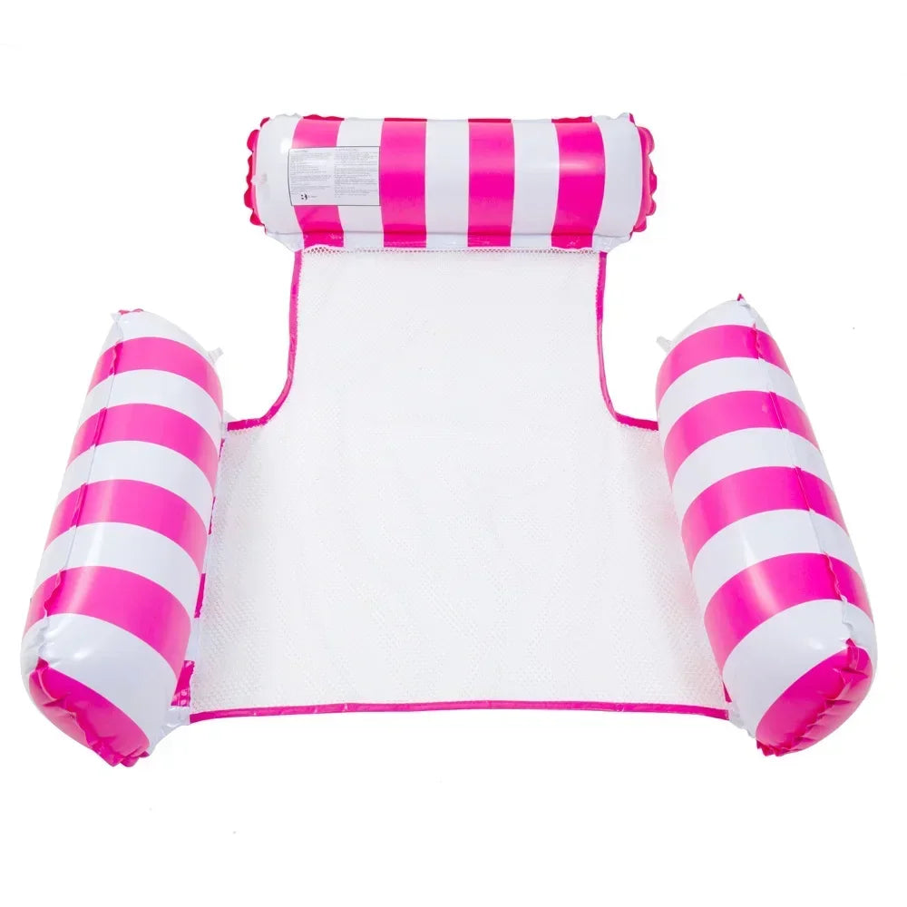 Adult inflatable water mat、Foldable reclining chair with backrest、Inflatable striped floating bed、Single hammock