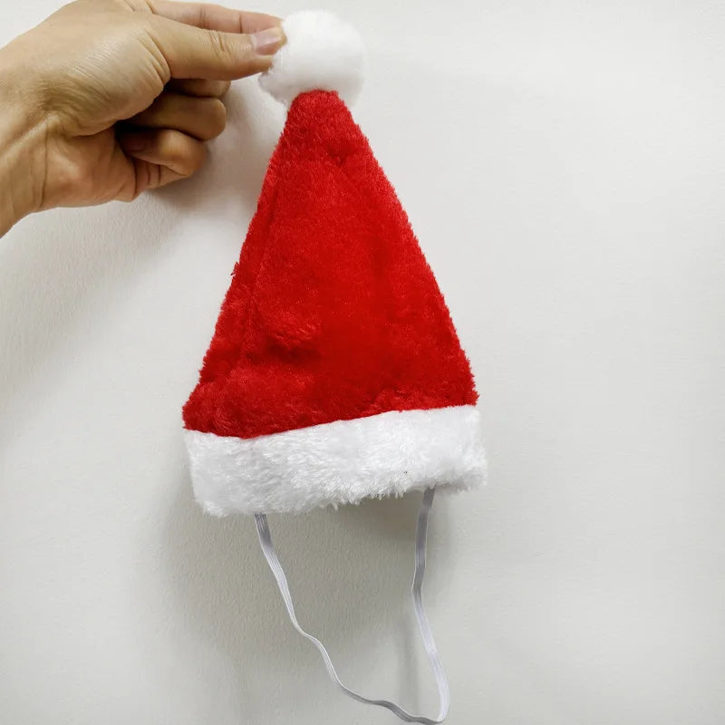Pet Cat Dog Christmas Santa Hat Cap Small Medium Dogs Headwear Xmas New Year Party Cosplay Costume Accessories Pet Supplies