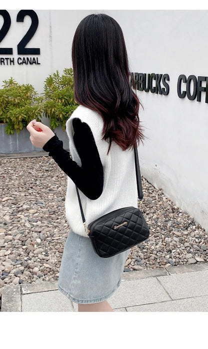 Tassel Small Messenger Bag For Women 2023 Trend Lingge Embroidery Camera Female Shoulder Bag Fashion Chain Ladies Crossbody Bags