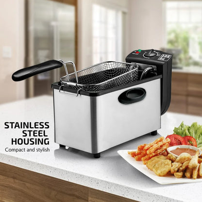 Electric Deep Fryer Large Capacity Oil Oven Countertop Commercial Fryer for Street Vendors Fried Chicken Fries Pot EU/UK