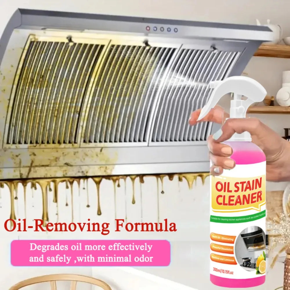 Heavy Duty Kitchen Grease Remover Oil Stain Cleaner Heavy Oil Remover Easily Cleans Stoves Oven Range Hoods Grease Removal Spray