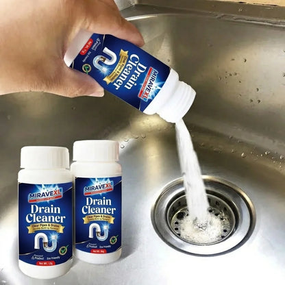 MIRAVEXL Heavy Duty Hair and Grease Clog Remover for Kitchen Tub Toilet Drains Fast Action Safe for Household Plumbing 110g