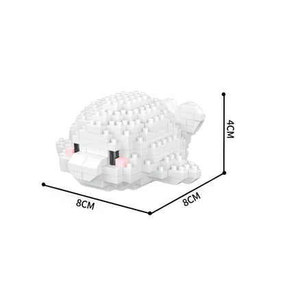 Micro Mini Brick Shark Figurine Doll Building Kit Underwater Ocean Theme DIY Educational Toy Birthday Children's Holiday Gifts