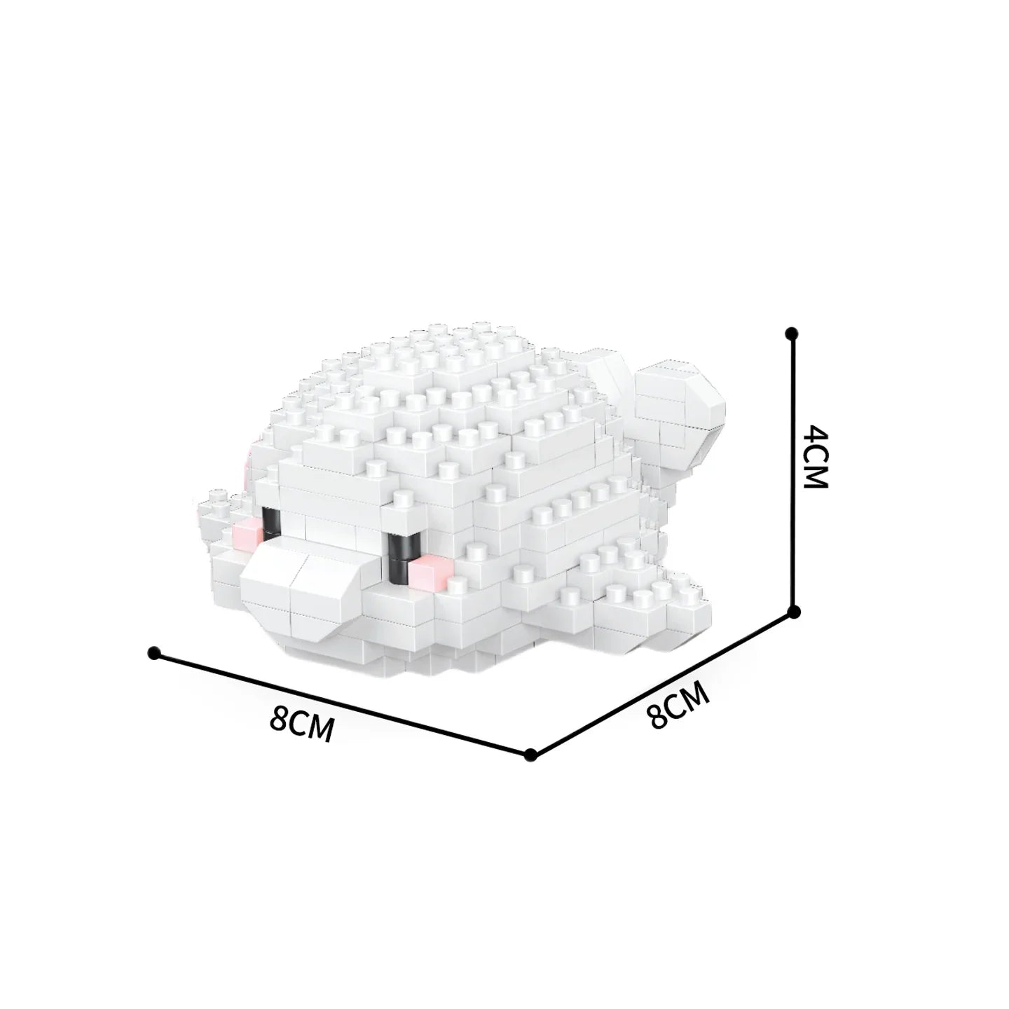Micro Mini Brick Shark Figurine Doll Building Kit Underwater Ocean Theme DIY Educational Toy Birthday Children's Holiday Gifts