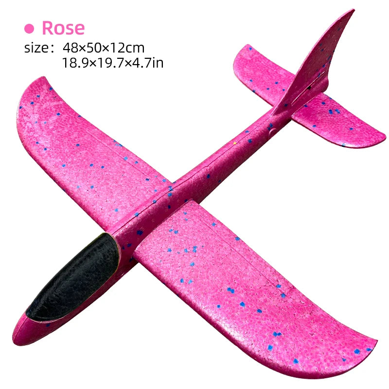 50/33CM Big Flash Foam Plane Glider Hand Throw Light Inertial AirPlane EPP Outdoor Launch Fun of Kids Toys for Children Boy Gift