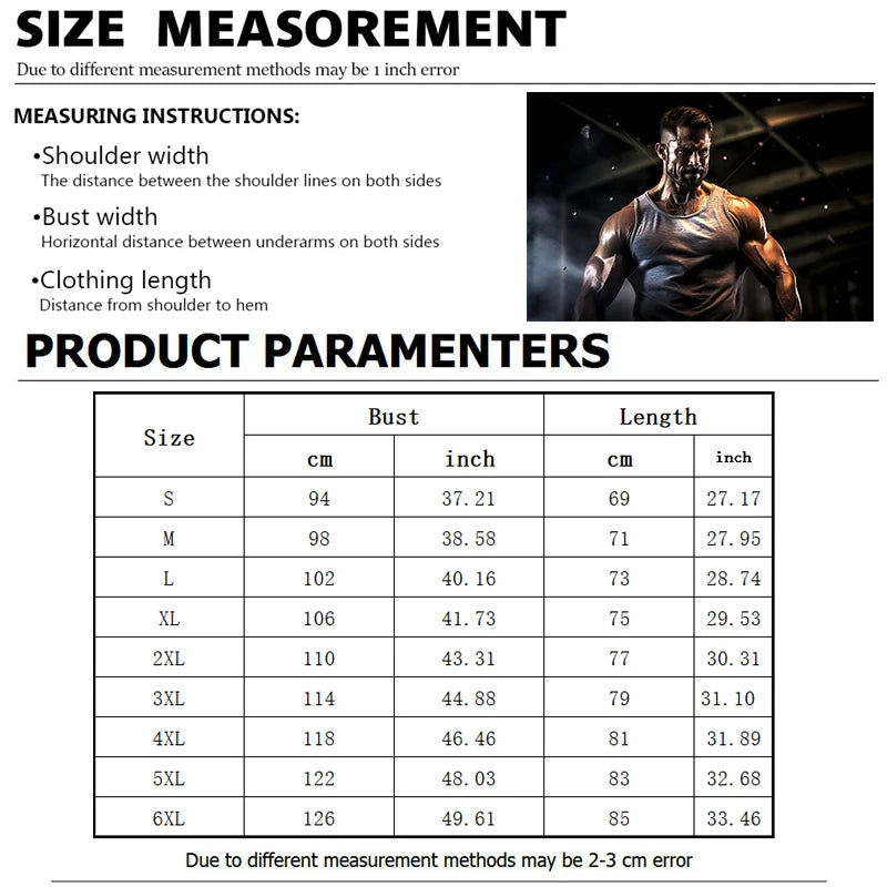 Fashion New Men's Vest Sports Fitness Sleeveless Vest Summer Casual Oversized Men's Top Y2K Style Breathable and Refreshing Vest