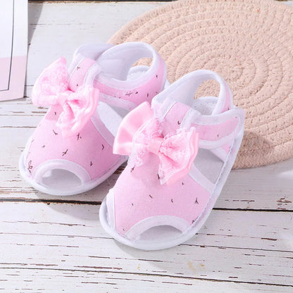 New Children Summer Clogs 0-18M Flower Newborn Infant Baby Girl Princess Bowknot Sandals Toddler Soft Crib Walkers Casual Shoes