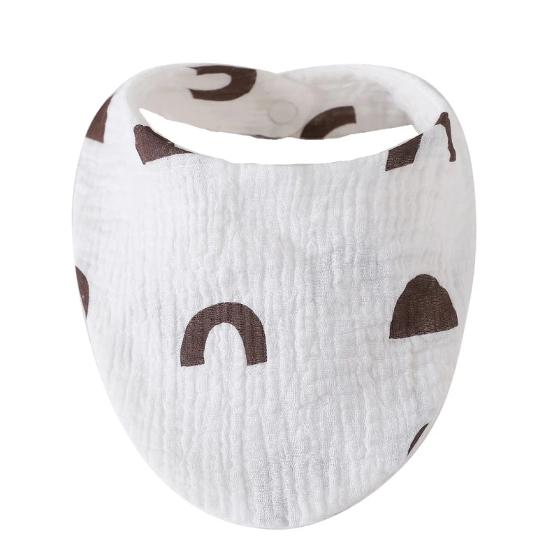 Baby Bibs Organic Cotton Muslin Scarf Burp with for Triangle Gauze Water Absorb Bandana for Boys Girls
