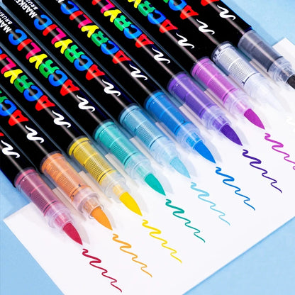 Guangna 360 288 Colors Acrylic Markers Brush Pens Fabric Rock Painting Pen Stone Ceramic Glass Wood Making school Art Supplies