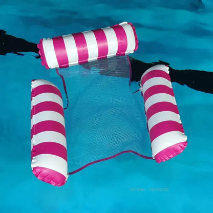 Adult inflatable water mat、Foldable reclining chair with backrest、Inflatable striped floating bed、Single hammock