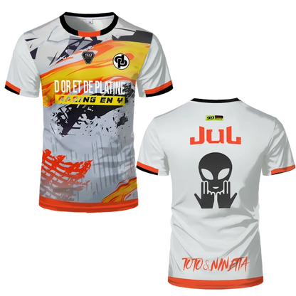 90 Minute Series MM9 JUL Football Shirt for Men, Summer Outdoor Sport Quick-Drying Jersey, Fitness Training T-shirt